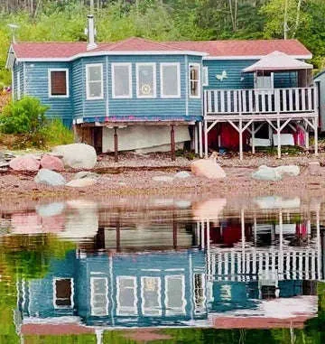 Lakeside house photo board